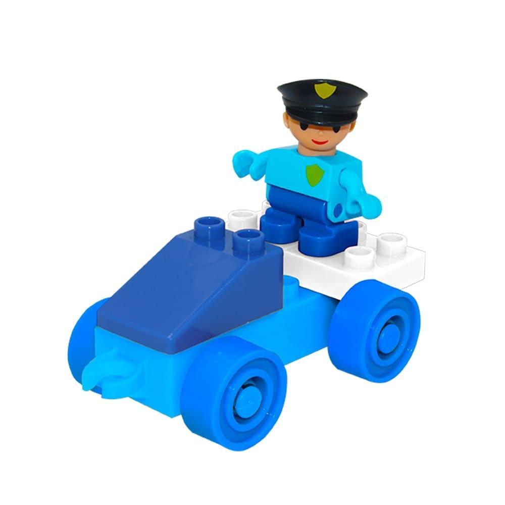 Bloco Mania Policia Com Blocos e Boneco - Monte Líbano