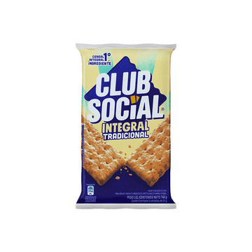 Club Social Biscoito Salgado integral multipack 144g