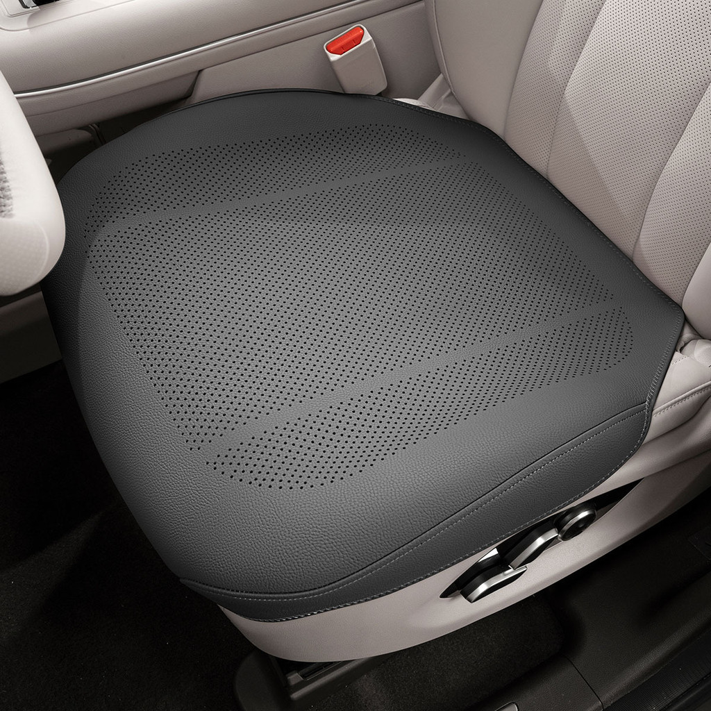 Almofada De Assento De Carro De Couro Nappa De Luxo , Alto Toque Espessada , Design Antiderrapante Para Assentos Diantei