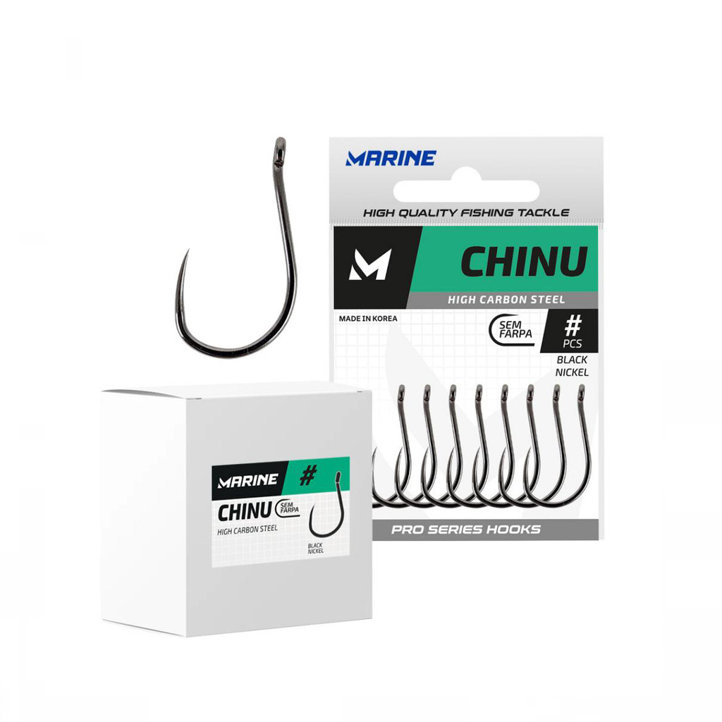 Anzol Sem Fisga Black Anzol Pesca Marine Chinu Sem Fisga Black Pesqueiro Pesque Solte Forte Robusto