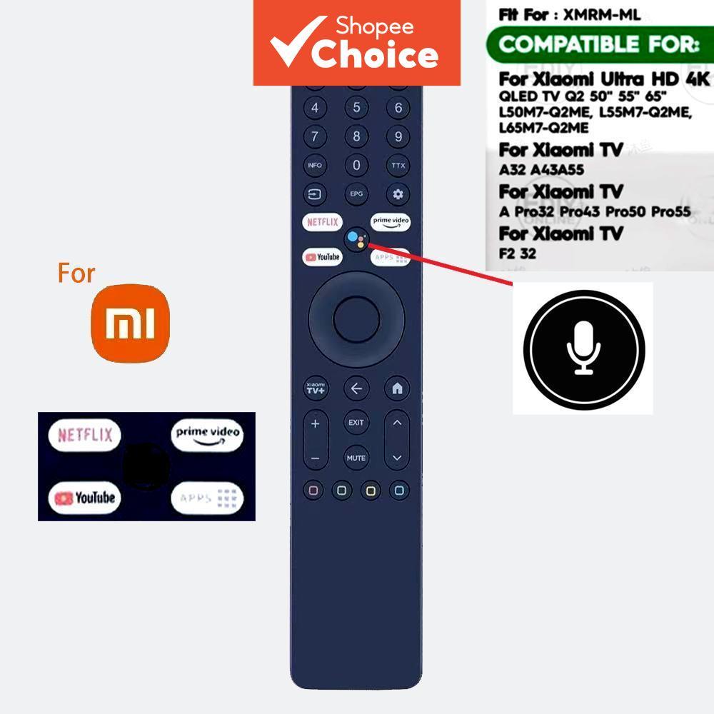 Controle Remoto de Voz Bluetooth XMRM-ML 360° para TV Xiaomi Q2 4K QLED 50/55/65