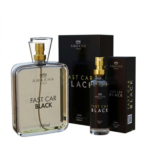 Kit Perfumado Masculino - Fast Car Black: Perfume 15ml + 100ml | Amakha Paris