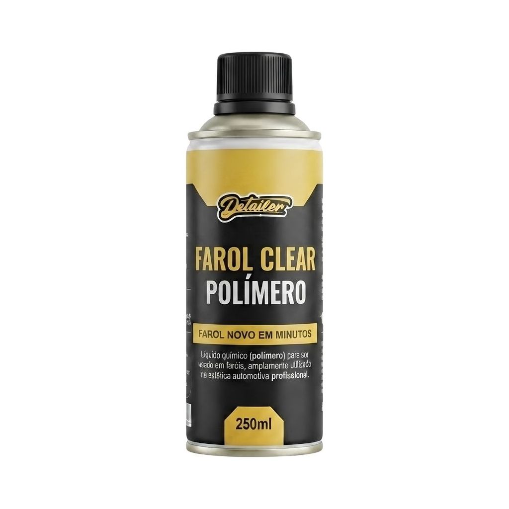 Farol Clear Polímero 250ml Detailer Líquido Para Vaporização De Faróis Restaurador Profissional