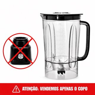 Copo Liquidificador Philco Ph700 Ph900 Ph1200 PLQ1212 PLQ1412 Cores Preto e Vermelho