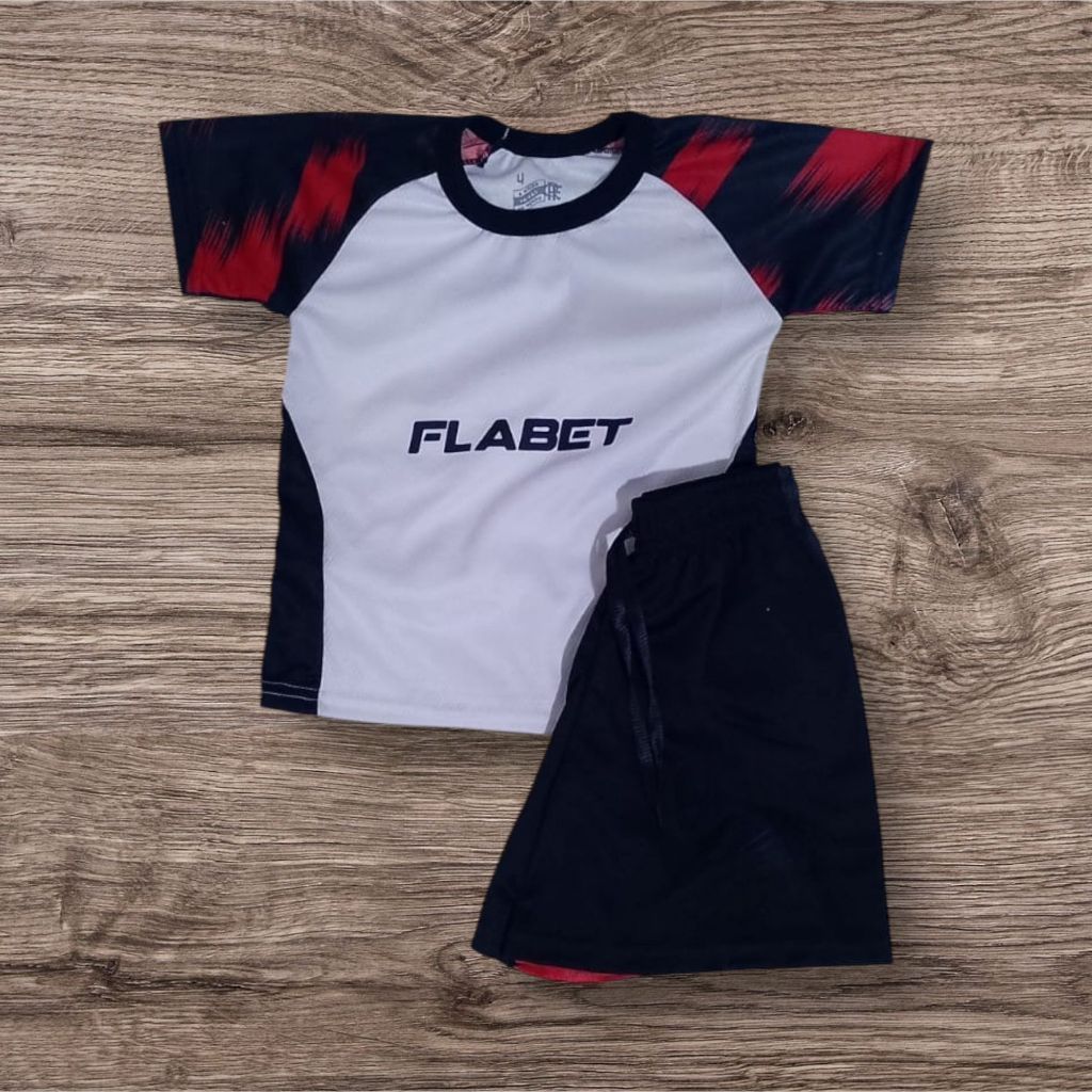 Conjunto Infantil Esportivo Menino tecido Dry-Fit Conjunto Masculino Confortável  2 anos até 14 anos