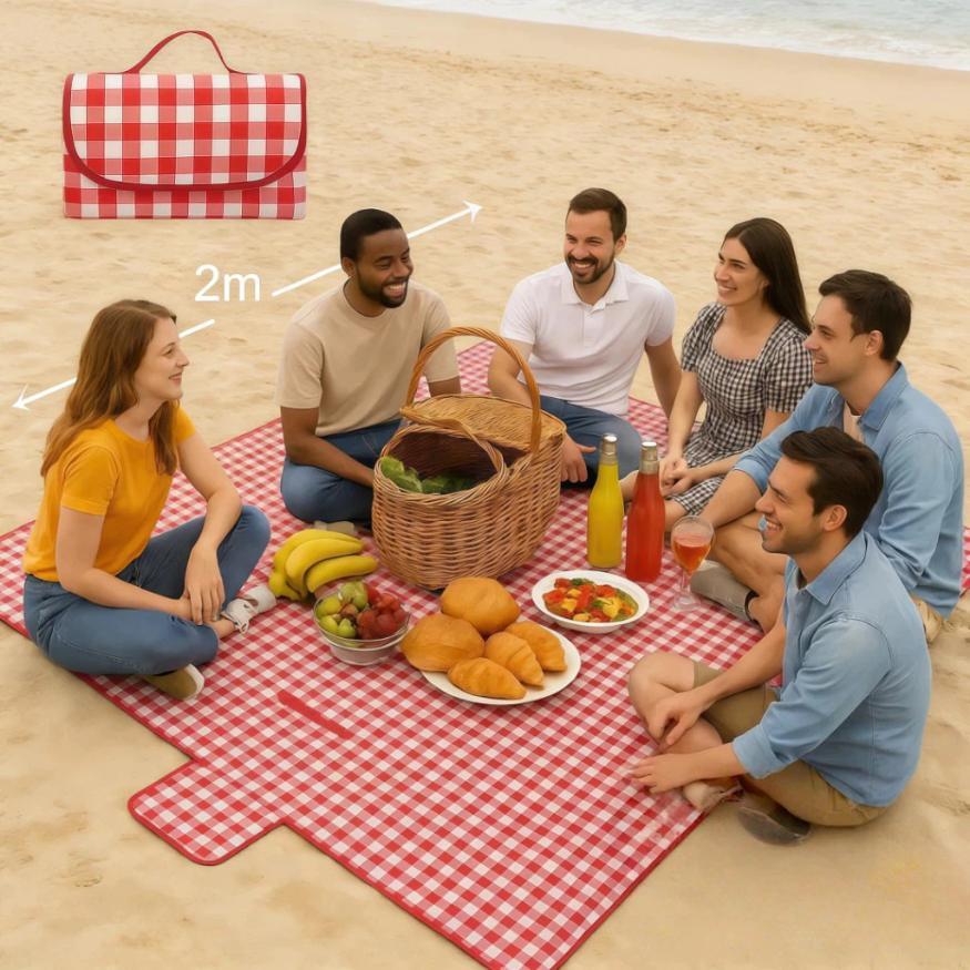 Tapete para Piquenique Impermeável Dobrável Praia Camping