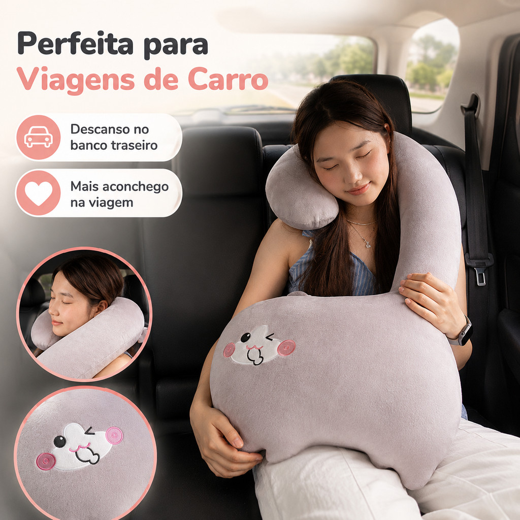 Almofada anti-asfixia para crianças para bancos traseiros de carro, uma almofada mágica para dormir em viagens longas, a
