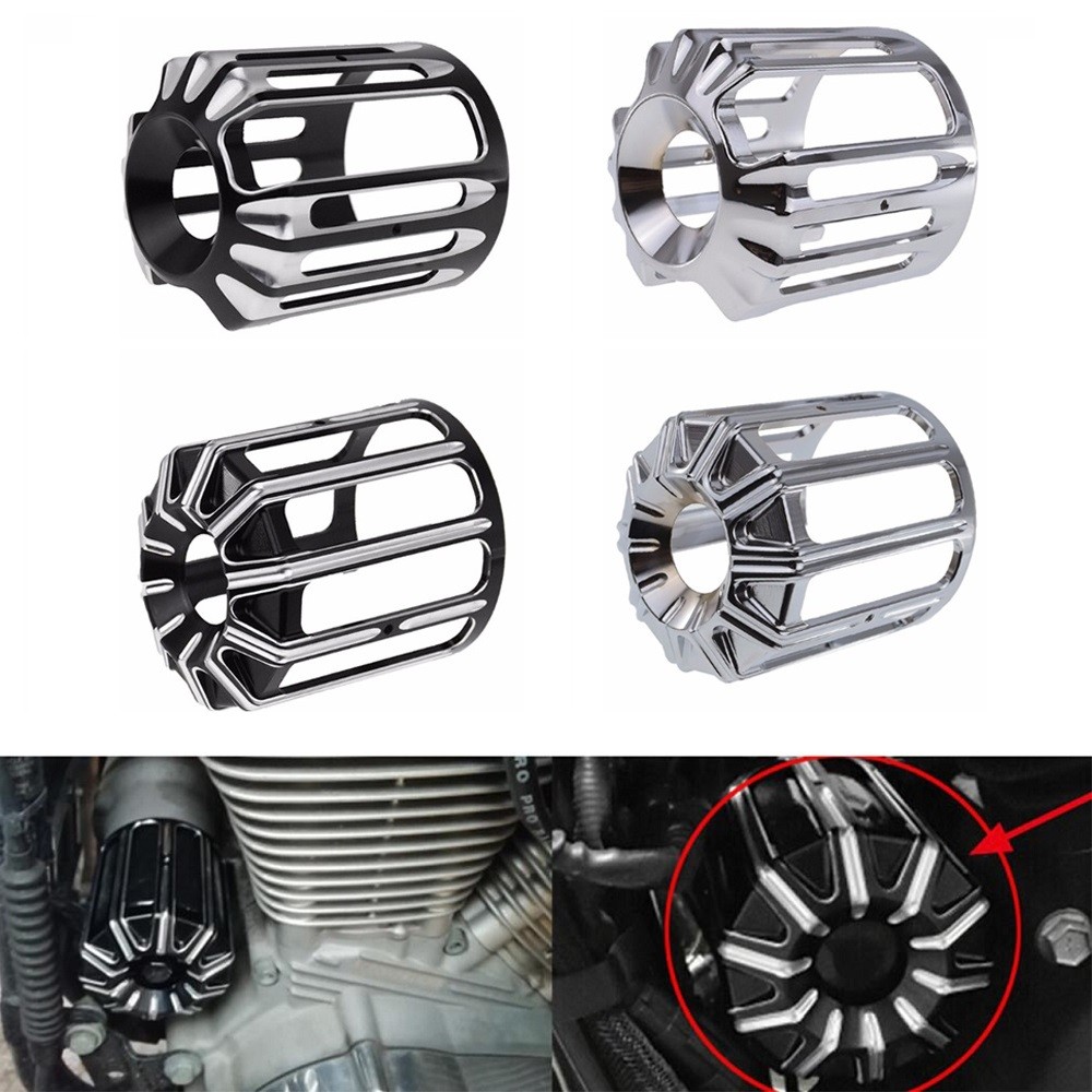 Tampa Universal Para Filtro De Óleo De Motocicleta , Guarnição Harley Dyna Softail Sportster Touring Electra Road Street