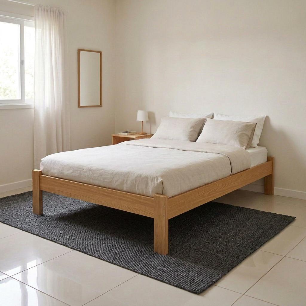Cama Casal Turca  em Madeira Maciça Reforçada Nogueira