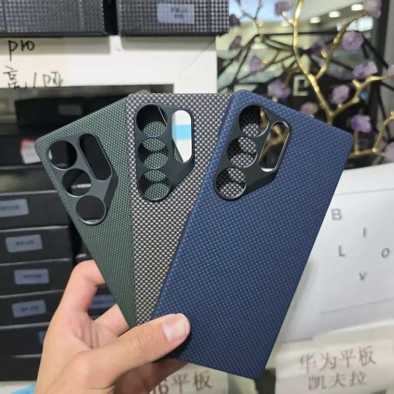 Yyy Fibra De Carbono Para Samsung Galaxy S25 Ultra Kevlar Caso Magnético Aramida