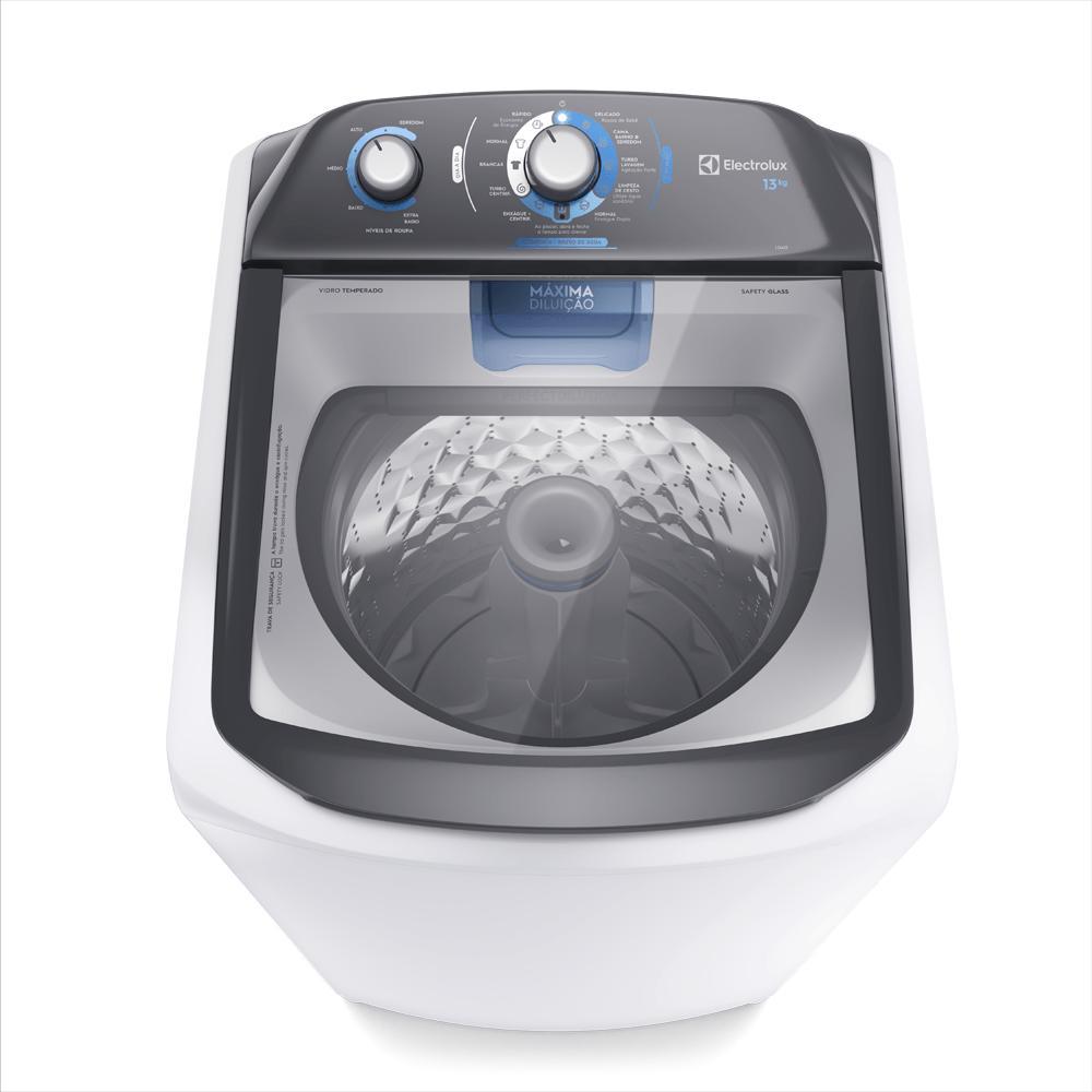 Máquina de Lavar Electrolux 13kg Efficient Branca com Duplo Dispenser, Cesto Inox, Máxima Diluição LDA13