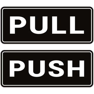 Sinal Adesivo Push Pull, Pacote com 6 Sinais Push Pull para Portas de Vidro e Outras Portas Laterais, Adesivo Push Pull 