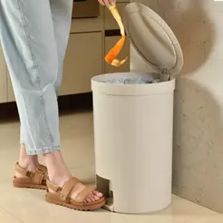 Lixeira 30 Litros Redonda com Pedal Ou Linha Trium