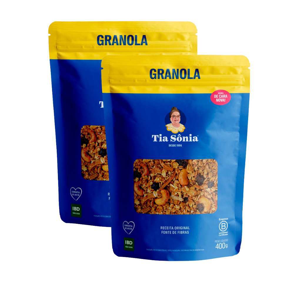 Kit 2 Granola Tia Sônia Tradicional 400g