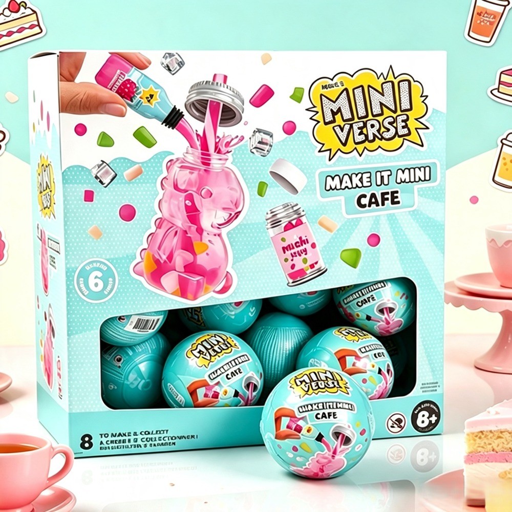 Autêntico MGA Mini Verso Café Série Surpresa Caixa Cega Bebida Comida DIY Cena Ornamento Coleção Bola