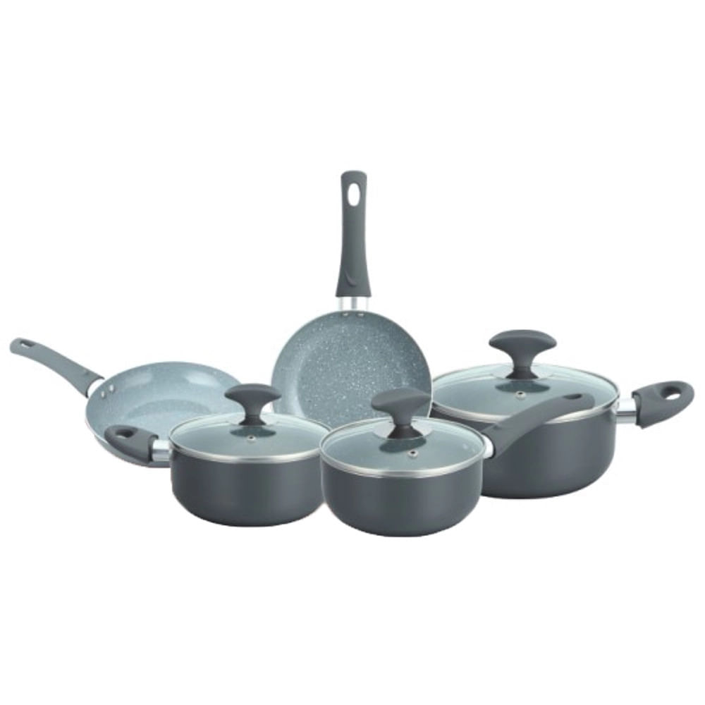 Imagem Conjunto de Panelas Cerâmica Cazza Chef Cinza 5 Peças