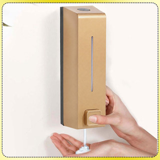 Dispensador de sabonete líquido de parede 600 ml dourado