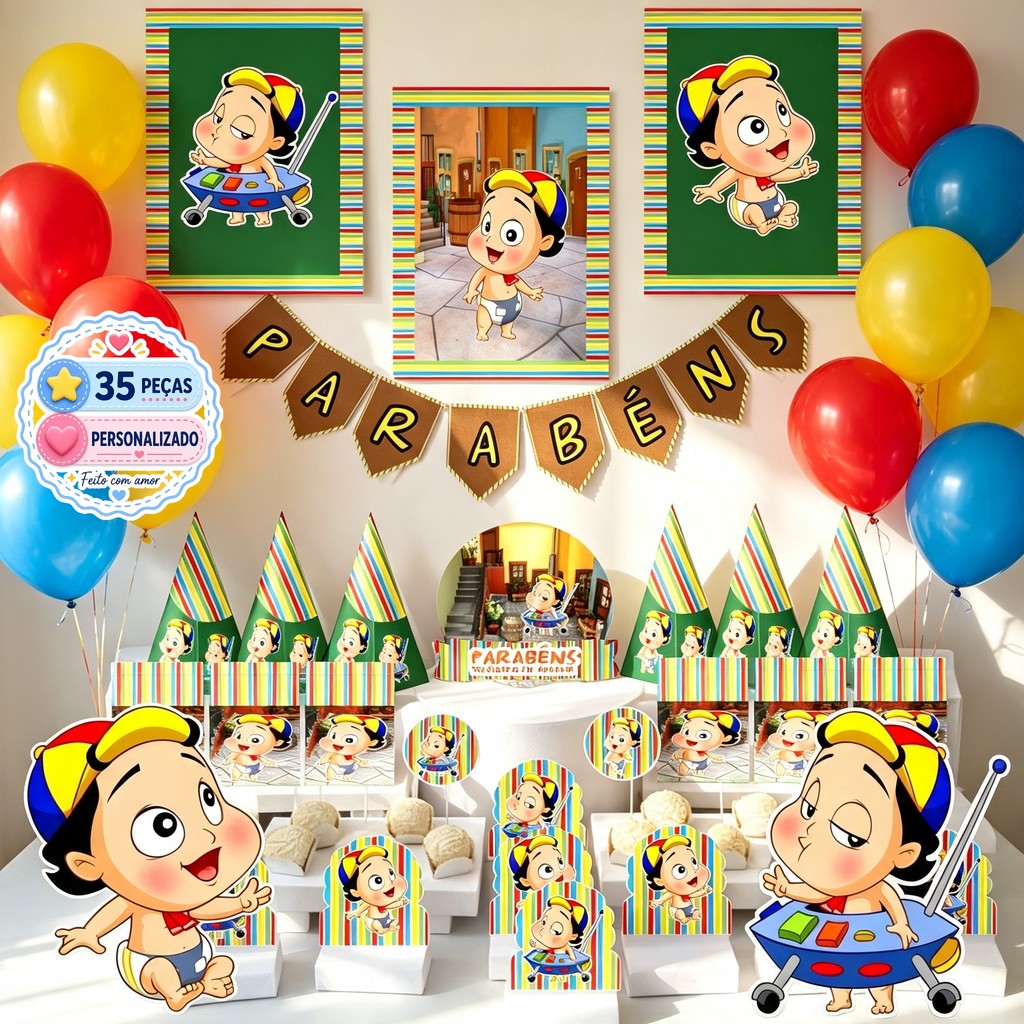 KIT KIKO FESTA PERSONALIZADA COMPLETA TESOURO DA MAMÃE