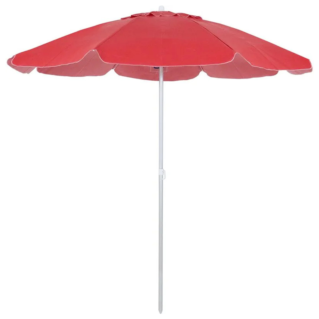 Guarda-Sol em Bagum Haste de Aluminio 2 metros Praia Camping Piscina Vermelho 10604 Belfix Bel Bel lazer