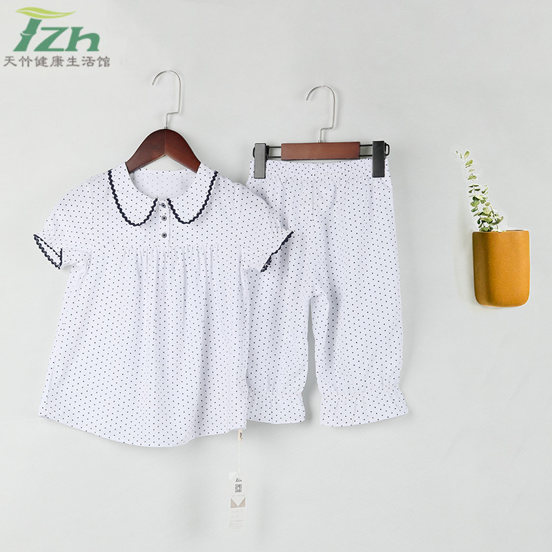 Imagem Tzh Tianzhu marca infantil verão terno de manga curta fibra de bambu Loungewear exterior terno confortável roupas para m