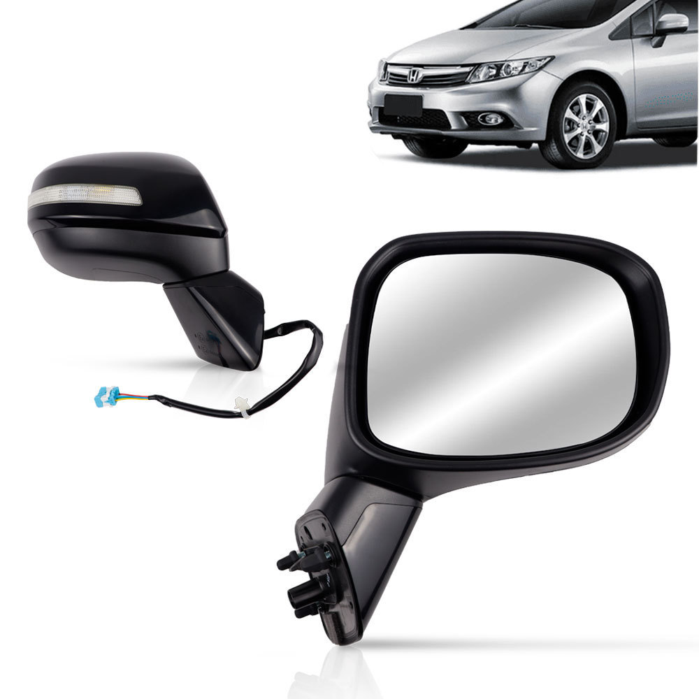 Retrovisor Civic 2012 2013 2014 2015 2016 Elétrico Com Pisca
