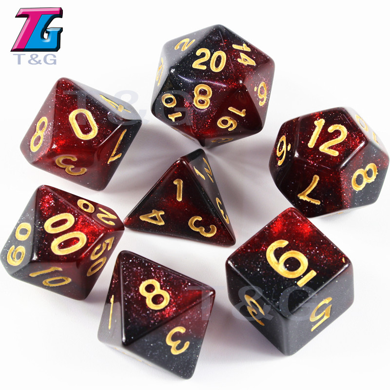 Dados digitais multifacetados auxiliares de ensino COC Running Group dados Cthulhu DND4 6 8 10 12 20 lados +-número de o