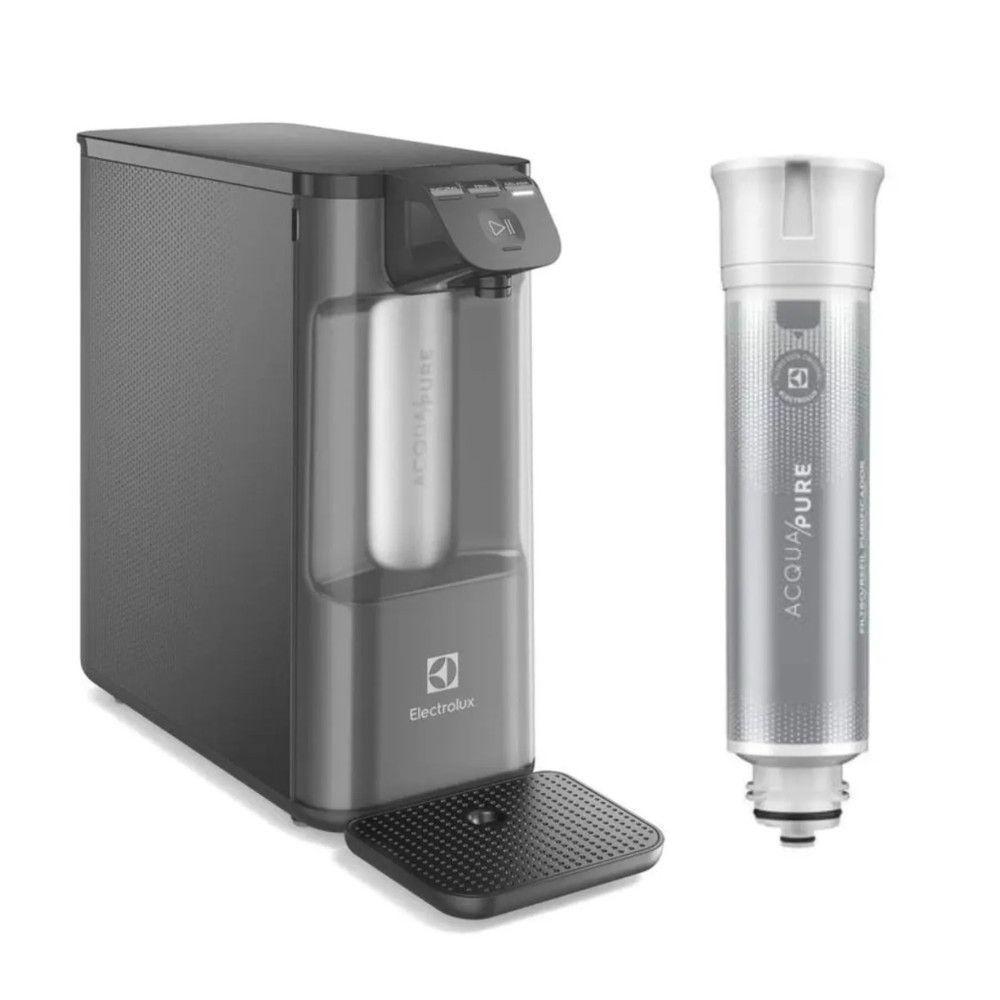 Purificador de Água com Refil de Bancada Electrolux Pure 4x Acqua Pure Natural e Gelada Cinza Bivolt