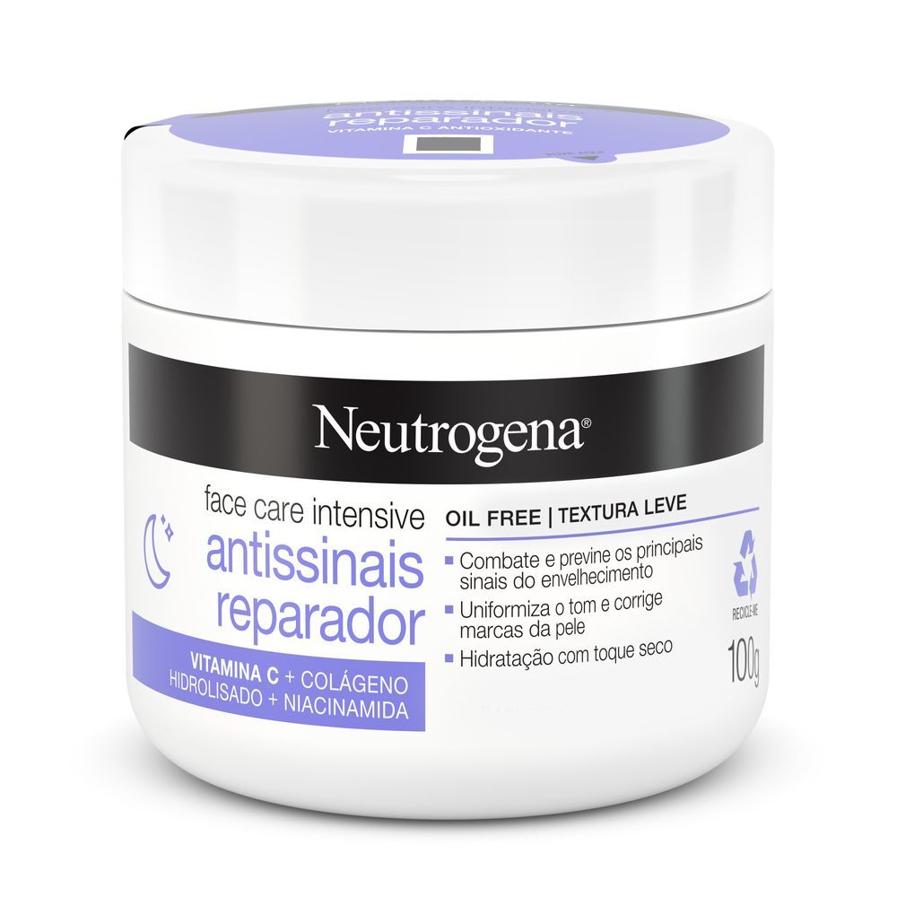 Hidratante Facial Antissinais Reparador Neutrogena Face Care Intensive 100g