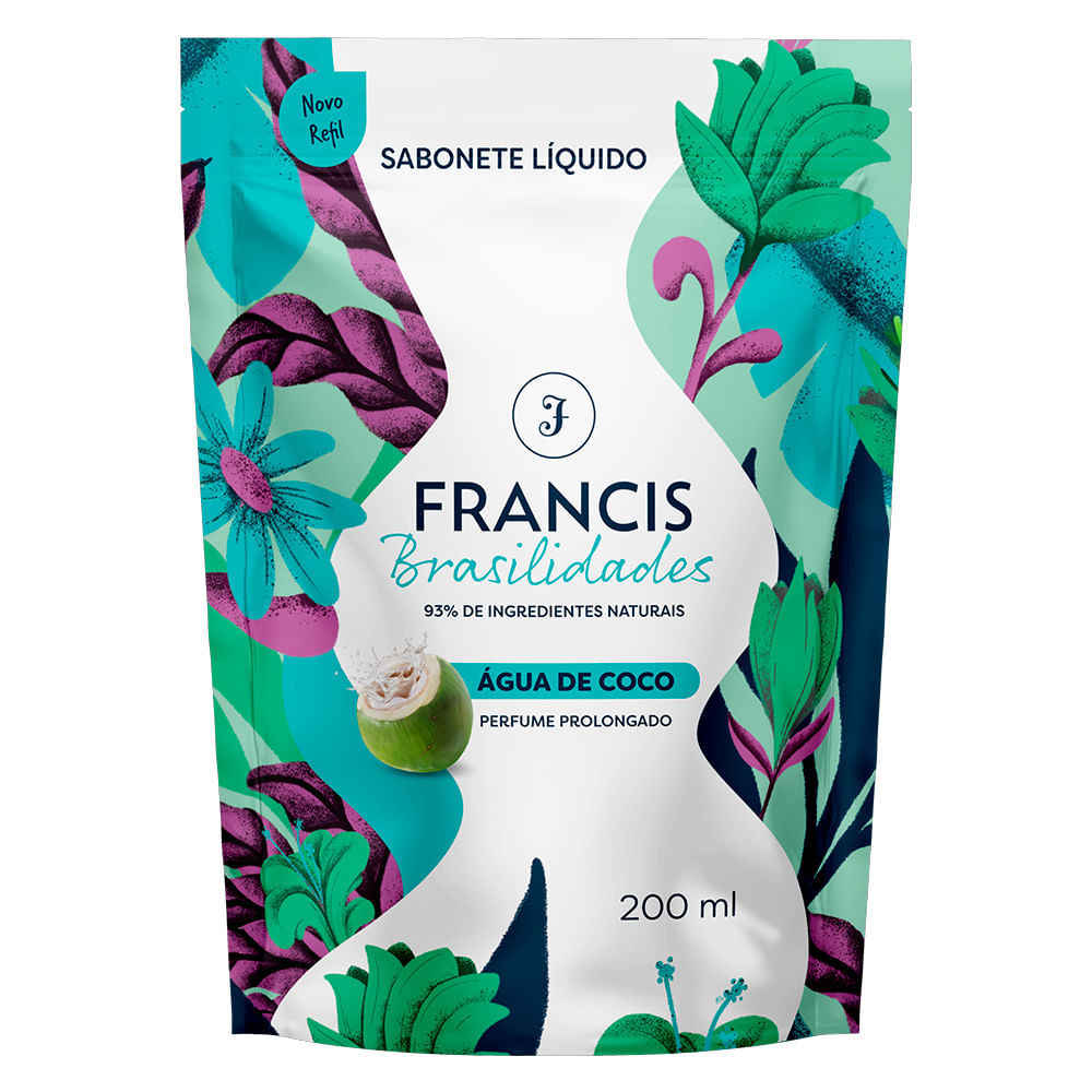 Sabonete Líquido Francis Brasilidades Água de Coco Refil 200ml