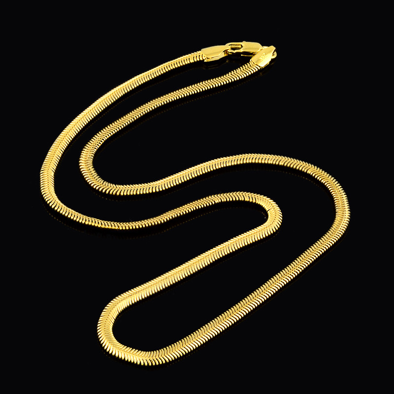 Colar masculino de ouro 24K Vietnã Areia Colar de ouro Venda quente Japonês Coreano Joias de venda quente Joias de comér