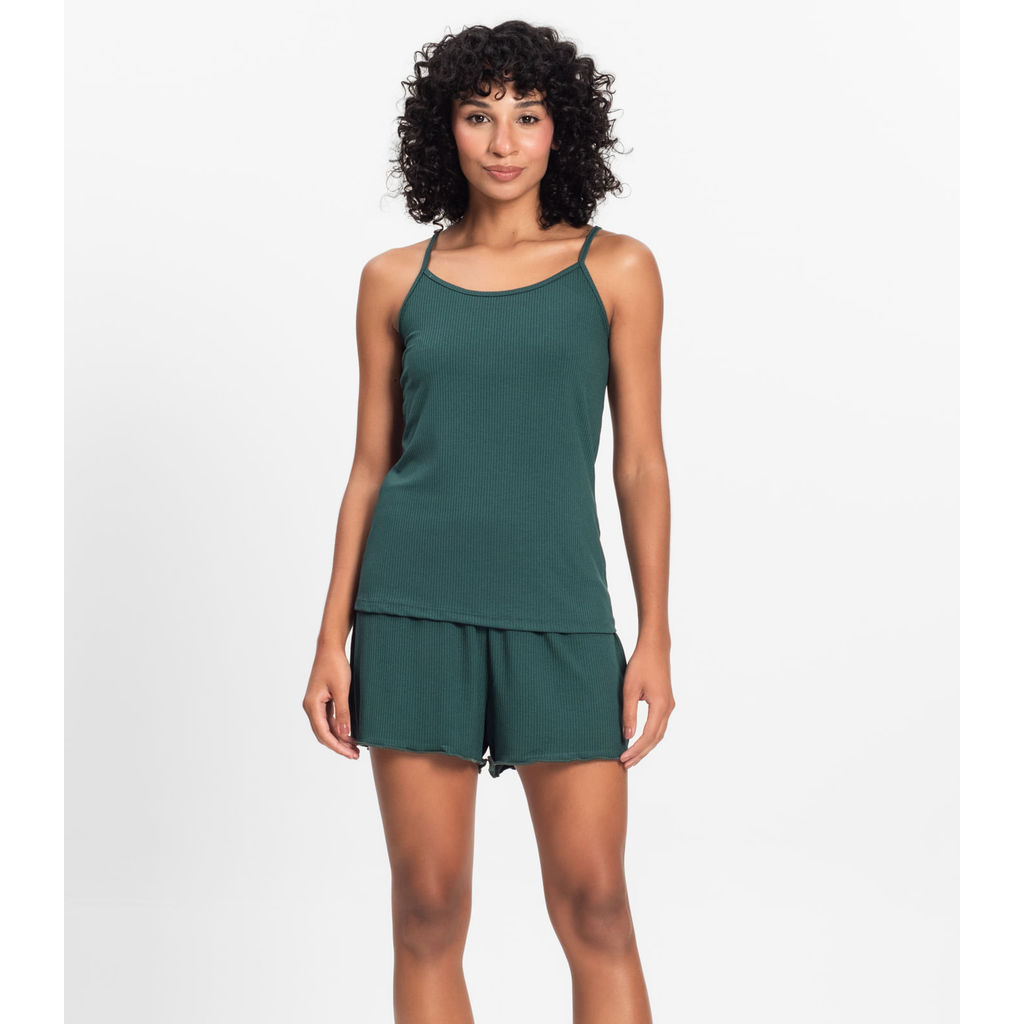 Pijama de Alça Feminino Select Verde