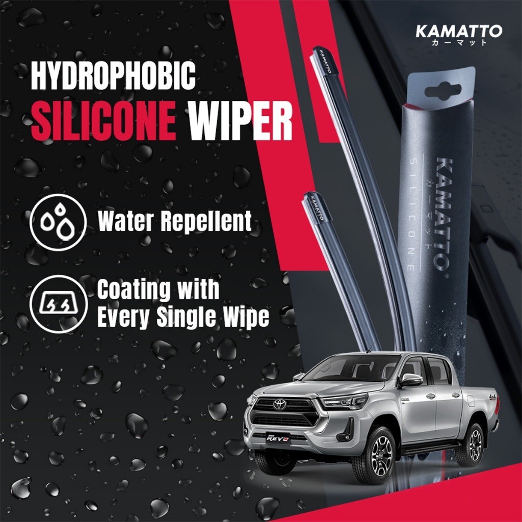 Limpador Kamatto Toyota Hilux Revo Cabine Dupla (2015-Presente) Revestimento Repelente De Água De Silicone Hidrofóbico