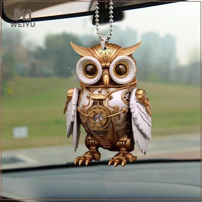 WEIYU Pingente De Carro Decoração Coruja Pendurado Ornamentos Chaveiro Durável Acessórios Interiores Automóveis BR