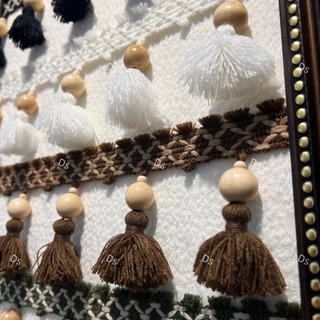 Dashang cortina de renda artesanal borla acessórios DIY acessórios de roupas Medieval algodão linho All-Match venda quen