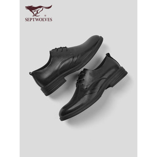 Sete cavalos lobo Brooke sapatos de couro esculpido homens negócios Formal Wear verão sapatos masculinos de sola macia a