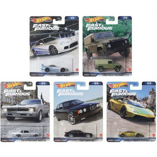 HOT WHEELS Rodas Quentes 2023 Rápidas & Furiosas PREMIUM 5 Car SET D Caso HNW46-956D (Toyota Supra , Land Rover Defender