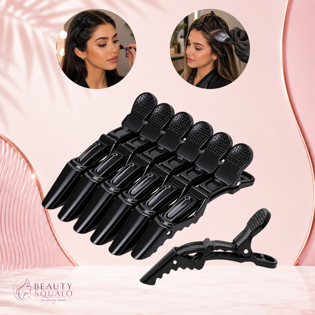 Presilhas Jacaré 6/12/24 Prendedor de Cabelo Bico Crocodilo Cabeleireiro Penteados Acessório Cabelo