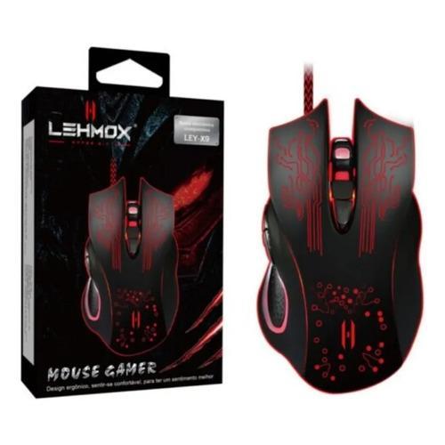 Mouse Gamer Rgb 2400 Dpi 6 Botões Led De Circuito Ley-x9