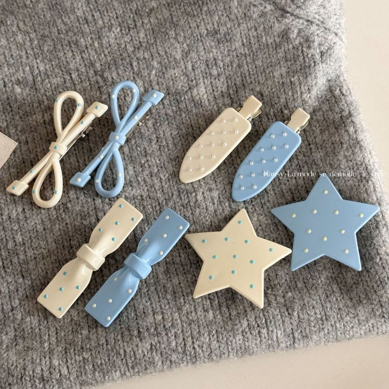 Arco estrela hairpin bolinhas liga bonito creme estilo menina coração franja clipe lateral High-End acessórios de cabelo