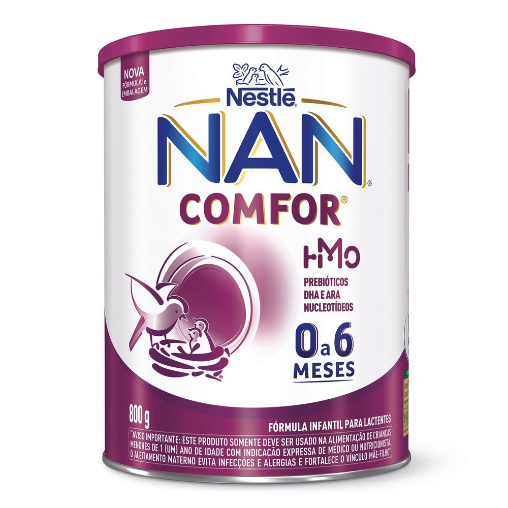 Fórmula infantil para lactentes Nan Comfor 0 a 6 meses 800g