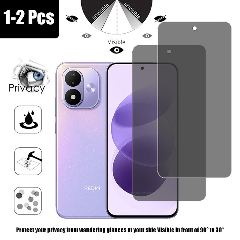 1-2 Pçs Protetor De Tela De Privacidade Vidro Temperado Anti-Espionagem Para Xiaomi Redmi Note 17 4G 9D Proteção Filme E