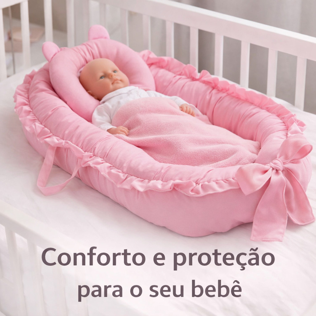 Ninho para Bebê Recém Nascido | Redutor de Berço Macio e Seguro