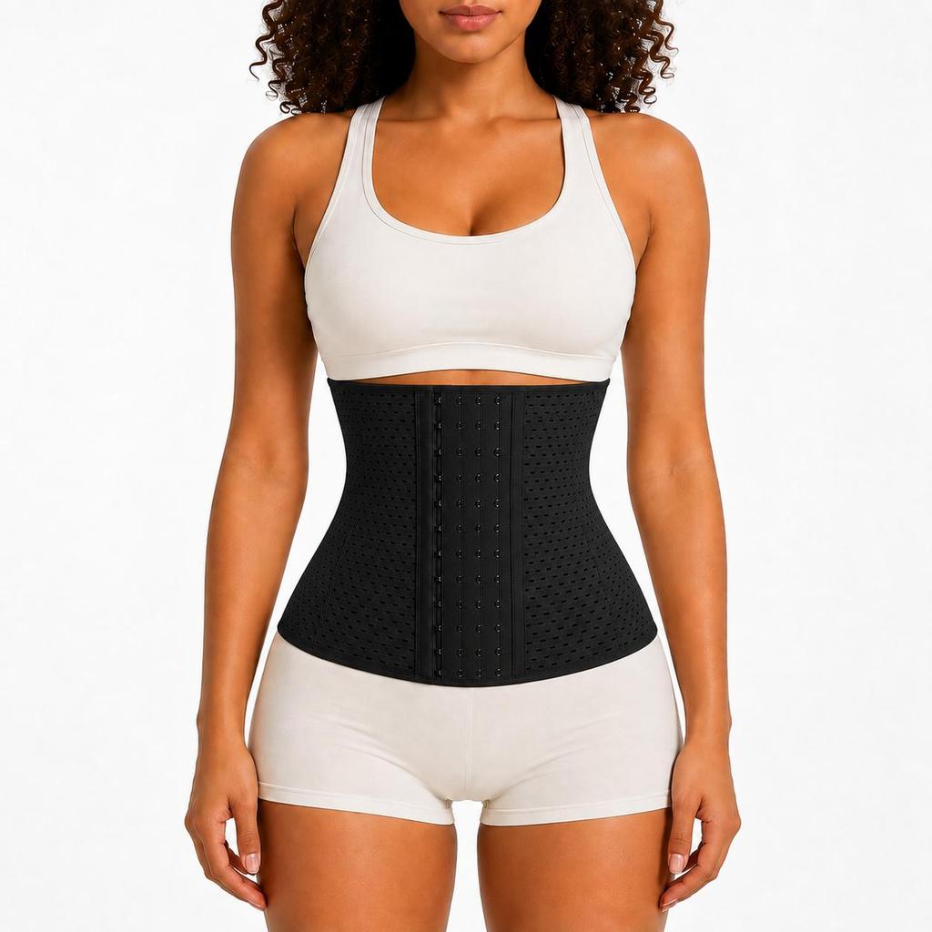 Cinta Modeladora Feminina Abdominal, Cintura Alta com Fecho Ajustável, Alta Compressão e Respirável para Vestidos