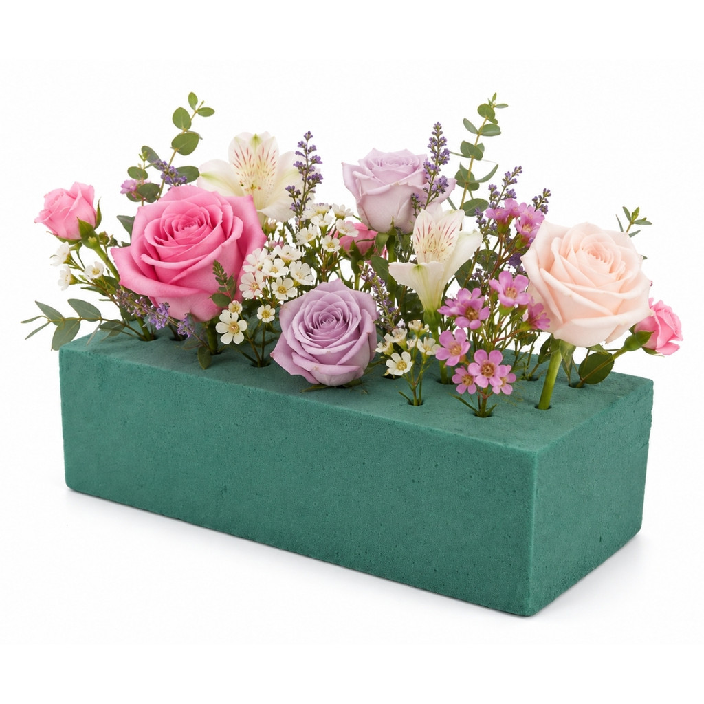 Espuma Esponja Floral Tijolo Arranjos de Flores e Plantas Decoração 1 Unidade Castela