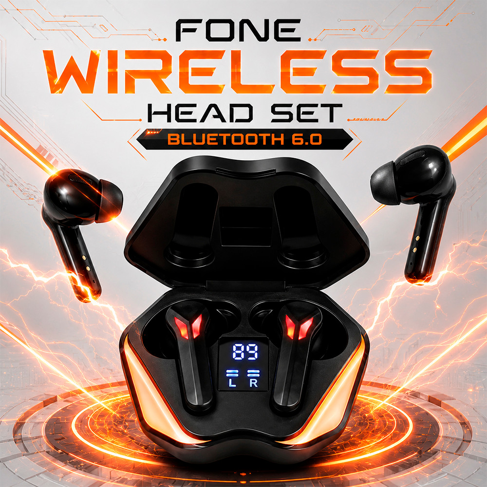 Fone De Ouvido Intra Auricular Bluetooth 6.0 Sem Fio Smartphone Microfone Cancelamento de Ruído Tws Jogo Música Estéreo