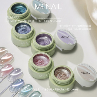 MR NAIL Gel Cat Eye Seda Pérola 1 Cor à Escolha Esmalte em Gel Magnético