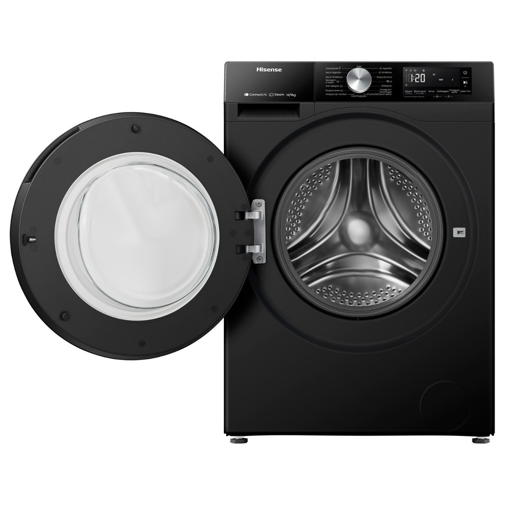 Lava e Seca Hisense 3s 14/9kg com Motor Inverter Wi-fi e Steam Wd3s14 Preta — imagem 2 de 2