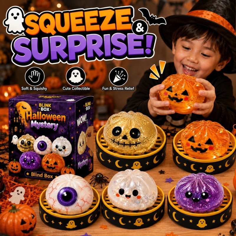 Halloween Glitter Bolinho Brinquedos Mole Macio Lento Subindo Pão Sensorial Espremer Fidget