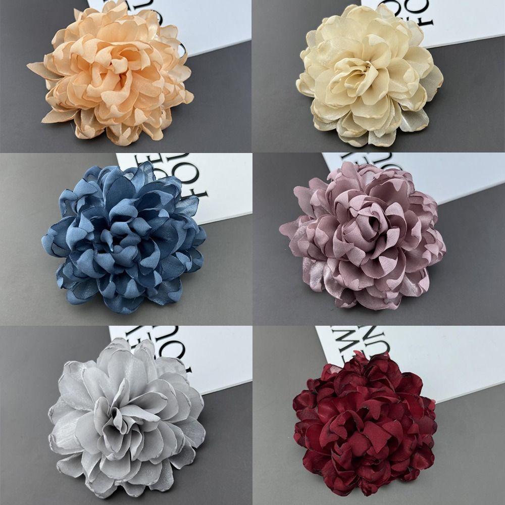 Broche De Flor Grande, Alfinetes De Lapela Feitos À Mão Multicamadas , Acessórios De Joias De Tecido , Colar , Fe