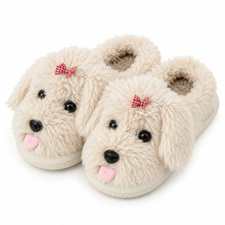 Pantufa Chinelo Adulto Cachorrinho Peluciada Home 43079-10 (15506)